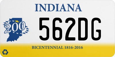 IN license plate 562DG