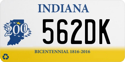 IN license plate 562DK