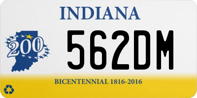 IN license plate 562DM