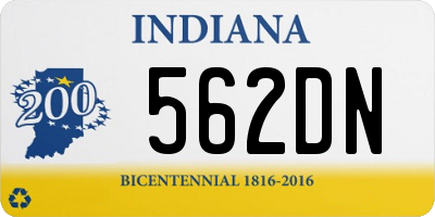 IN license plate 562DN