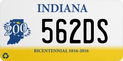 IN license plate 562DS