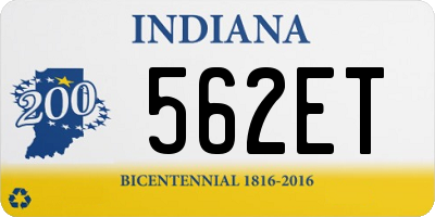 IN license plate 562ET