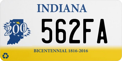 IN license plate 562FA