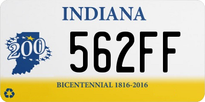 IN license plate 562FF