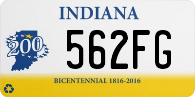 IN license plate 562FG