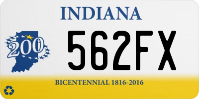 IN license plate 562FX