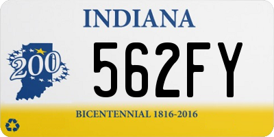 IN license plate 562FY