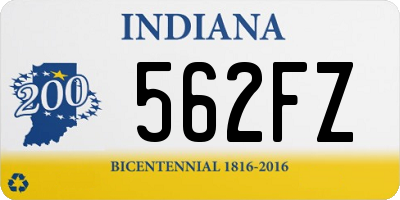 IN license plate 562FZ