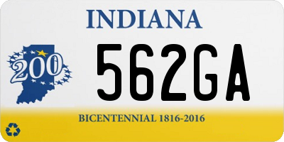 IN license plate 562GA