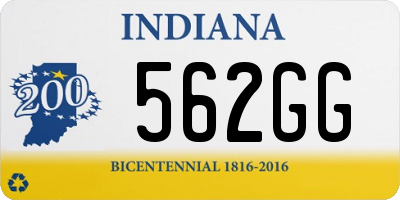 IN license plate 562GG