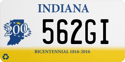 IN license plate 562GI