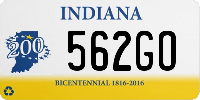 IN license plate 562GO