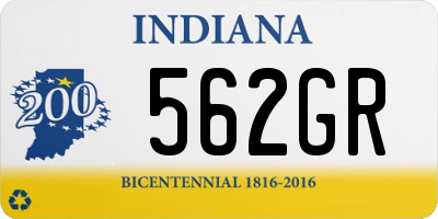 IN license plate 562GR