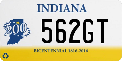 IN license plate 562GT