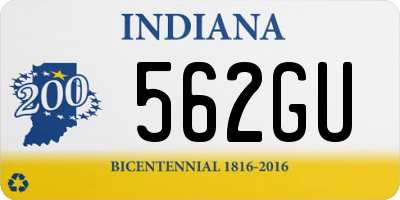 IN license plate 562GU