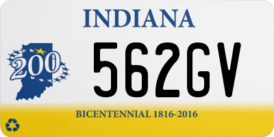 IN license plate 562GV