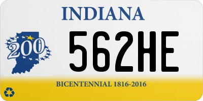 IN license plate 562HE