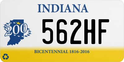 IN license plate 562HF