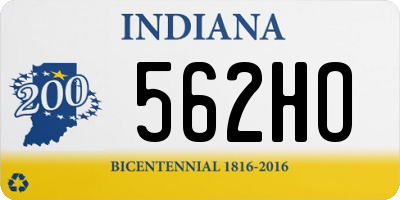 IN license plate 562HO