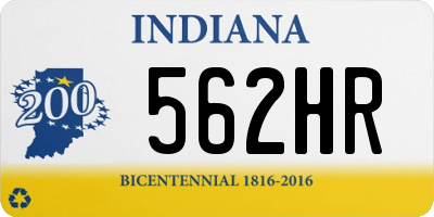 IN license plate 562HR