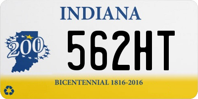 IN license plate 562HT