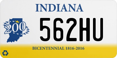 IN license plate 562HU