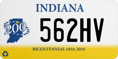 IN license plate 562HV