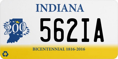 IN license plate 562IA