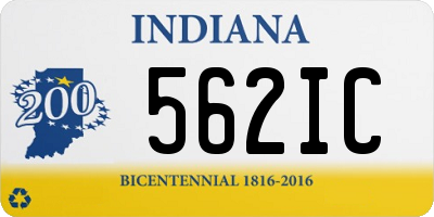 IN license plate 562IC