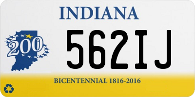 IN license plate 562IJ