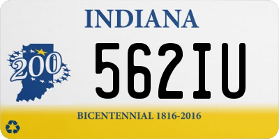 IN license plate 562IU