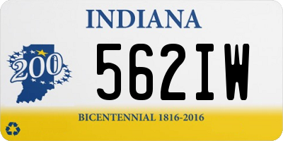 IN license plate 562IW