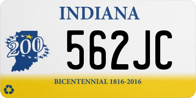 IN license plate 562JC