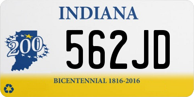 IN license plate 562JD