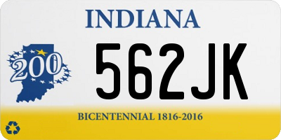 IN license plate 562JK