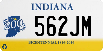 IN license plate 562JM