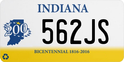 IN license plate 562JS