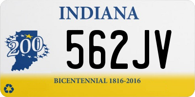 IN license plate 562JV