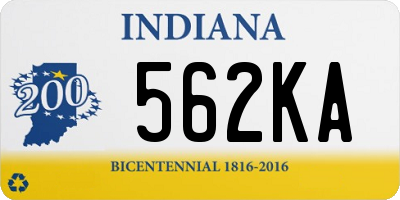 IN license plate 562KA