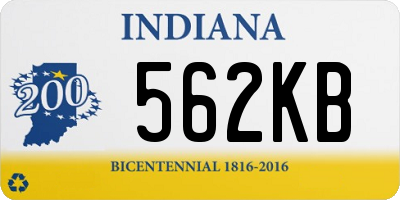 IN license plate 562KB