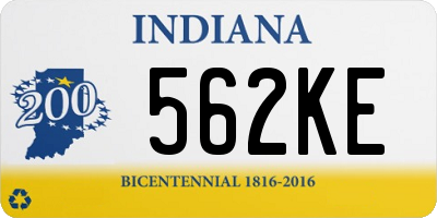 IN license plate 562KE