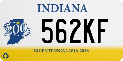 IN license plate 562KF