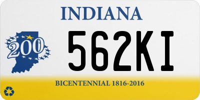 IN license plate 562KI