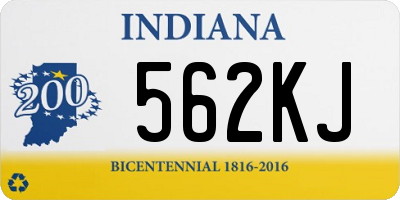 IN license plate 562KJ