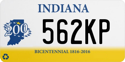 IN license plate 562KP