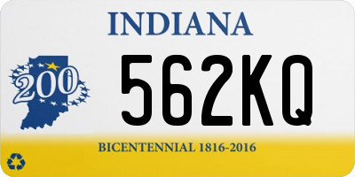 IN license plate 562KQ