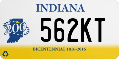 IN license plate 562KT