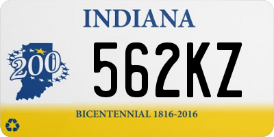 IN license plate 562KZ