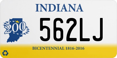 IN license plate 562LJ