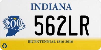 IN license plate 562LR